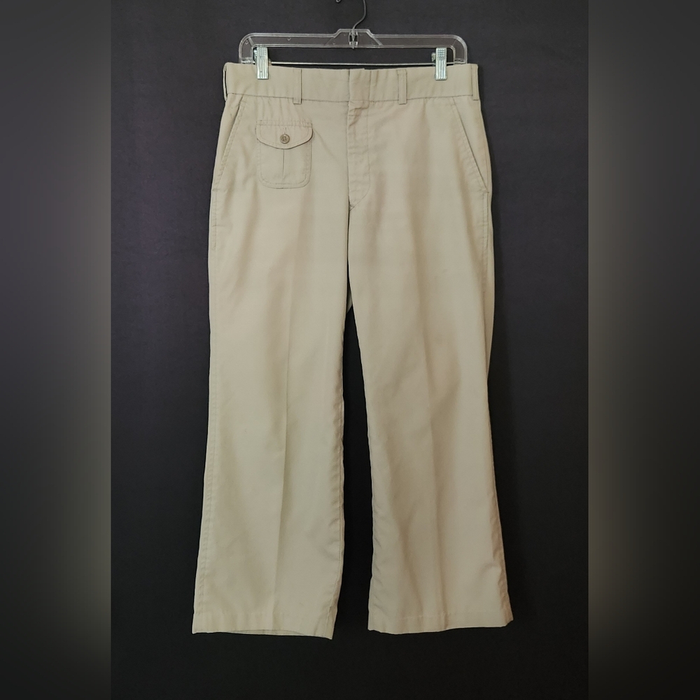 1Vintage Womens Khaki Ankle Pants with Front Fly womens size large